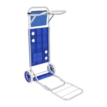 Imagem de Carrinho Mesa para Praia em Alumínio com Bolsa e Avanço Azul Bel, Únic