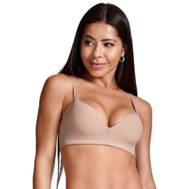 Imagem de Sutiã Top Flexível Feminino Com Bojo e Sem Aros Lateral Larga e Alças 