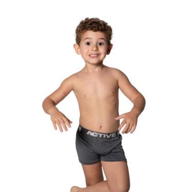 Imagem de Kit 6 cueca boxer infantil microfibra active man - AGYLA, P, Lisa