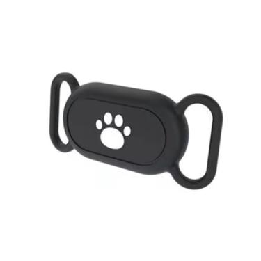 Imagem de Capa Para Coleira A Prova D'água Impermeável Compatível Com Localizador Rastreador Galaxy SmartTag2, Case Com Desenho De Pata/Osso Para Coleira Pet Cão E Gato – DAZZELI (PRETO/PATA)