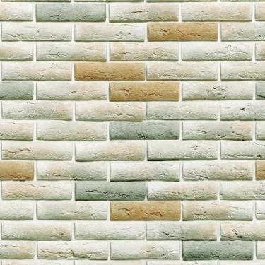 Imagem de Papel De Parede Pedra Tijolos Coloridos Adesivo Sala Quarto - LRP