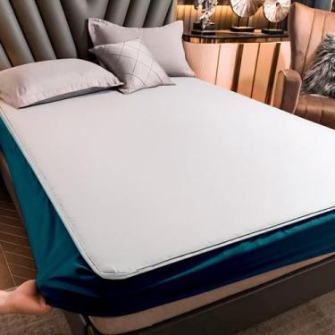Imagem de Capa de Colchão Impermeável Slip com Elástico Antiácaro e Antialérgico