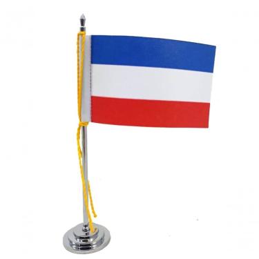 Imagem de Mini Bandeira De Mesa Da Iuguslávia 15 Cm Poliéster