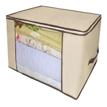 Imagem de Caixa Organizadora Flexível Com Zíper Para Guarda-roupa