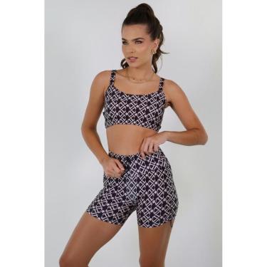 Imagem de Short Romance Estampado Drisheer Cor:;Tamanho:M-Feminino