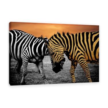 Imagem de Imagens de animais preto e branco para decoração de parede Zebra preto e branco retrô imagem de animal impressão de imagem de cavalo pintura de parede zebra decoração de parede para sala de estar 30 x