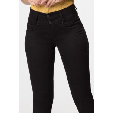 Imagem de Calça feminina de brim preta  tam g - Strategia