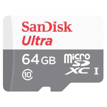 Imagem de Cartão de Memória com Adaptador 64GB Ultra Micro SD SDSQUNR-064 Sandis