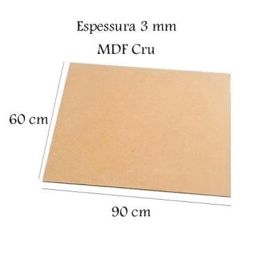Imagem de Placa Chapa Mdf Cru 60x90 3mm kit 6 unidades - EEMobile