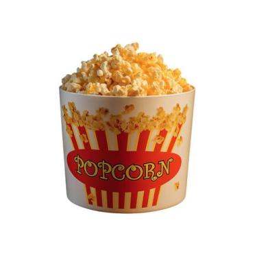 Imagem de Balde de Pipoca Pote Estampado PopCorn 12x14cm 2 Litros - Dóia House