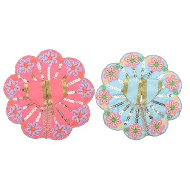 Imagem de SHOPOGENIE Conjunto de 2 Ladoo Gopal Poshak | Vestido de Deus | Bhagwaan Ki Poshaak | Dev Vastra | Vestido Laddu Gopal | Pacote com 2 de cores sortidas (tamanho 1, SG3)