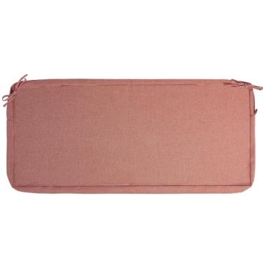 Imagem de IN4 Care Capas de almofada de banco de pátio para móveis de exterior com laços, capa de almofada resistente à água para namoradeira/sofá 137 x 45 x 7,6 cm para varanda e jardim (apenas capa de