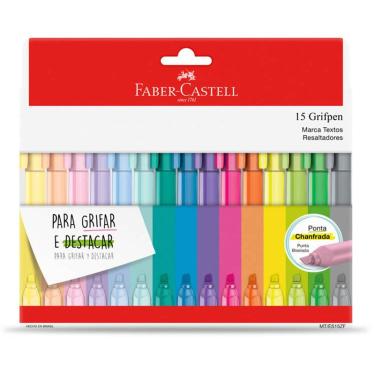 Imagem de Pincel marca texto Grifpen com 15 unidades MT/ES15ZF - Faber-Castell