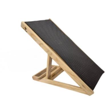 Imagem de Rampa Pet Cachorro Antiderrapante Ajustável Cama King Size - Grades Laterais Inclusas