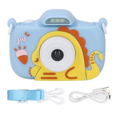 Imagem de Crianças Câmera 2.4in Tela 1080P 8X Zoom LED Flash Olhar Bonito Gravação de Vídeo Crianças Câmera Digital para Indoor Outdoor (Azul)