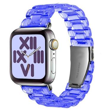 Imagem de Pulseira Resina Azul Marinho  38/40/41mm  Compativel Waatch e Smartwat