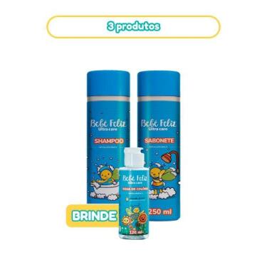 Imagem de Kit banho completo bebe feliz + brinde agua de colonia