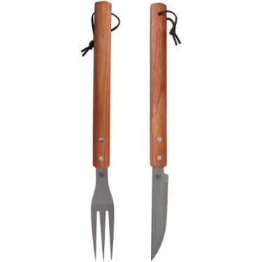 Imagem de Kit Para Churrasco Cabo de Madeira 2 Peças Bel, Único