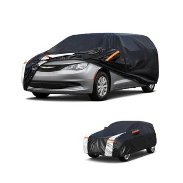 Imagem de Capa de carro SUV grande para Chrysler Voyager 1988-2025 100% à prova d'água para todos os climas, capas externas completas para uso externo, chuva, sol, vento, proteção UV.