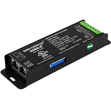Imagem de SIRS-E DMX-CON4-C2 decodificador LED controlador RGBW de 4 canais, 12-24V DC, 100W, certificação UL Classe 2