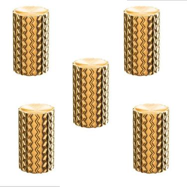 Imagem de Kit 5 Puxador Zigrinato Il1780 18X30 Ponto Bronze Esc