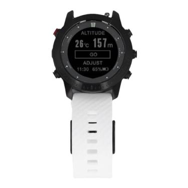 Imagem de Luqeeg Relógio Inteligente de Mergulho Multifuncional à Prova D'água 100 Metros Relógio de Pulso para Mergulho com Tela de 1,18" e Pulseira Branca para Natação Em Alto Mar