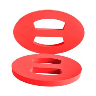 Imagem de Fenteer 2 peças de flutuador de mão para natação, prancha de natação leve e confortável, prancha flutuante para adultos e iniciantes, Vermelho