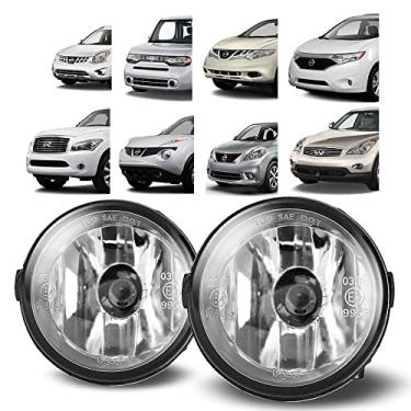 Imagem de Winjet Conjunto de faróis de neblina para Nissan Rogue Select 2011-2015 / Infiniti EX35/EX37/QX50/G25/G37/Q60 Sedan Coupe/M37/M56/Q70/2009-2015 Nissan Cube/Juke/Murano. Missão/Versa/Nota (E11) Luz de