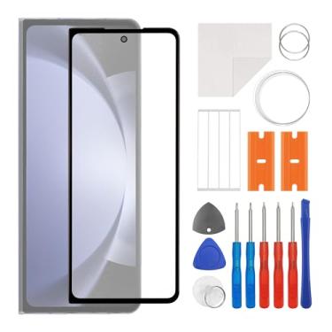 Imagem de SWARK Nova substituição de lente do painel externo de vidro frontal + OCA compatível com Galaxy Z Fold 5 5G com kit de reparo atualizado - sem tela LCD e digitalizador sensível ao toque