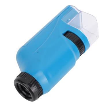 Imagem de Yosoo Mini Microscópio Portátil Portátil 60x-120x Com Luzes LED, Microscópio de Bolso de Liga para Crianças, Kit de Ciências Educacionais, Projetado para Exploração Ao Ar Livre,