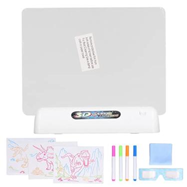 Imagem de Ultimate Light Board DIY 3D Luminous Colorful Doodle Board para crianças Crianças Arte Creative Bedroom Componentes eletrônicos plásticos 14 x 18cm (Padrão de dinossauros)