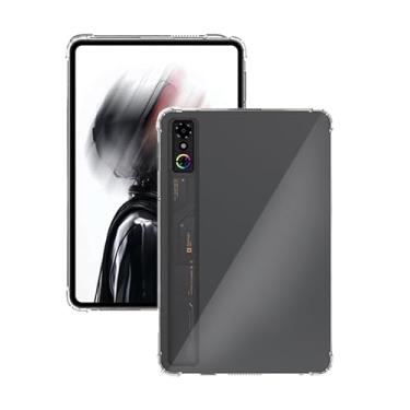 Imagem de Capa transparente para tablet ZTE Nubia RedMagic Gaming Pad 3 Pro de 23 cm, capa protetora de TPU flexível à prova de choque para tablet RedMagic de 9,06 polegadas, leve (transparente)