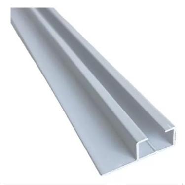 Imagem de Trilho Suiço Max Simples Para Cortinas Teto/Cortineiro Varias Medidas (3,00)