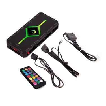 Imagem de Controladora Gamer Para Cooler Rise Mode PWM e RGB Hub