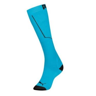 Imagem de Meia Puma Dry Cano 3/4 Compressão Masculina 39/43, Turquesa, 39-43