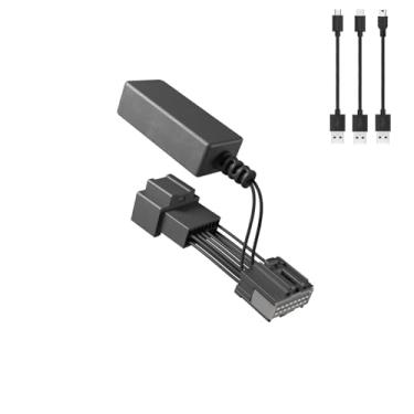 Imagem de OthoKing Adaptador de alimentação Dashcam (16 pinos tipo A) para veículos Ford. Compatível com Select Bronco, F150 e mais. Conecta ao espelho retrovisor, fonte de alimentação USB integrada