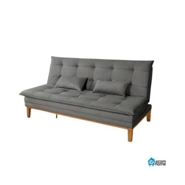 Imagem de Sofá Cama Reclinável Casal 3 Lugares Suede Premium Ecom Home  Retrátil