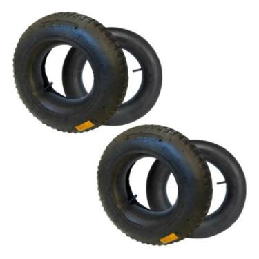 Imagem de Kit 2 Pneus E Câmara De Ar 3.25-8 Carrinho De Mão Reforçado - NoBrand