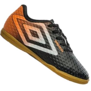 Imagem de Chuteira Infantil Futsal Umbro Warskin Jr, Preto, 31