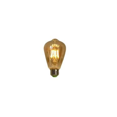 Imagem de Lampada Led Filamento Bulbo St64 4W E27 Ambar Retro 2200K - Luminatti