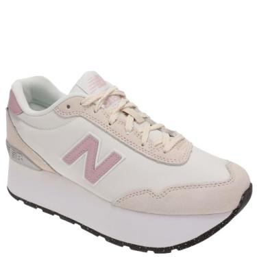 Imagem de New Balance Tênis feminino 515 V3, Branco/sal marinho, 35