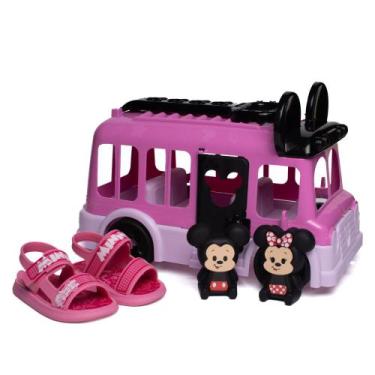 Imagem de Sandália Infantil Grendene Disney Baby Minnie Rosa/Branco, Rosa, Branc