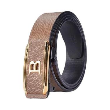 Imagem de Cinto Masculino Casual De Negócios Com Fivela Automática Sem Dentes, C