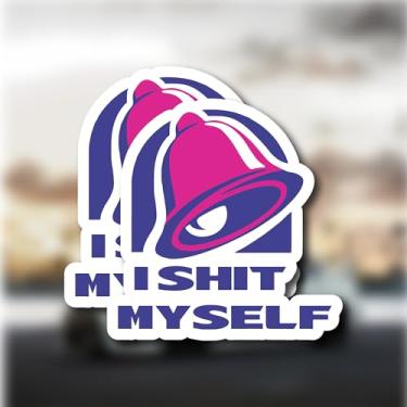 Imagem de Adesivos engraçados I Shit Myself (7,6 cm) adesivos de meme e decalques legais para adultos, homens e mulheres - pacote de adesivos engraçados para adultos com desenhos ofensivos, inapropriados e de