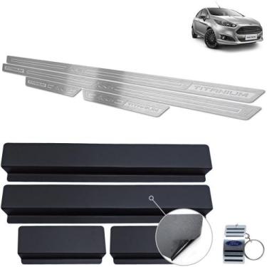 Imagem de Soleira New Fiesta Titanium 2014 A 2019 Prata Baixo Relevo - JR