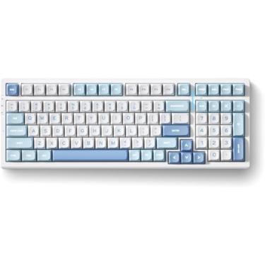 Imagem de MCHOSE Teclado Sem Fio Para Jogos G98 Pro, Teclado Mecânico Com Conexão Tri-Mode, Estrutura De Vedação Personalizada Hot-Swappable, Interruptores Lineares Pré-Lubrificados, Teclas Pbt De Dupla Inje