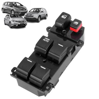 Imagem de Botão Comando Vidro Porta Dianteira Esquerda Motorista City Crv Fit 2007 2008 2009 2010 2011 2012 2013 2014