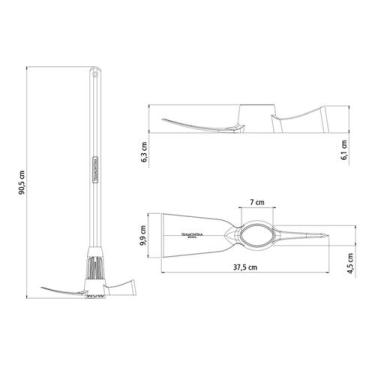 Imagem de Picareta Chibanca Tramontina em Aço Tamanho 4 com Cabo de Madeira 90 c