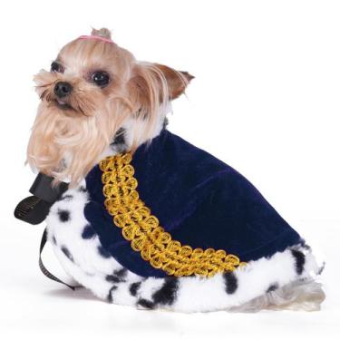 Imagem de Capa para animais de estimação Lovelyshop Blue Velvet Faux Fur XS para