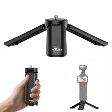 Imagem de VRIG Suporte de mini tripé, bastão de selfie portátil para mesa e tripés de viagem com parafuso padrão de 0,6 cm, adequado para câmera, DJI OSMO Mobile 2, ZHIYUN Smooth, estabilizador de aderência com